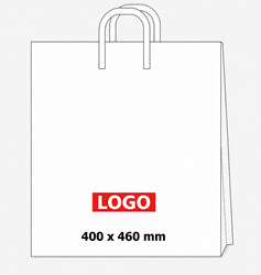 Obrázky: Taška LDPE páskové držadlo 40*46cm s potiskem 1/0