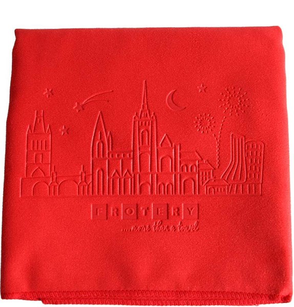 Obrázky: Červená mikrovláknová osuška MICRO 70 x 140 cm, Obrázek 3