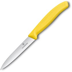 Obrázky: Žlutý nůž na zeleninu VICTORINOX, vlnkové ostří