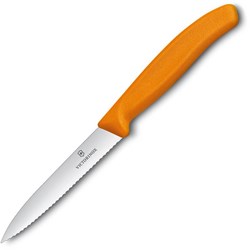 Obrázky: Oranžový nůž na zeleninu VICTORINOX, vlnkové ostří