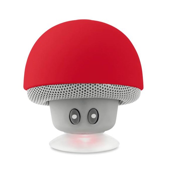 Obrázky: Bluetooth reproduktor ve tvaru houby, červený
