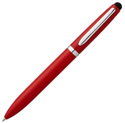 Obrázky: Červené kovové kuličkové pero se stylus hrotem