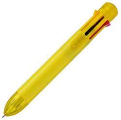 Obrázky: Žluté multifunkční kuličkové pero - osm náplní