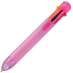 Obrázky: Růžové multifunkční kuličkové pero - osm náplní
