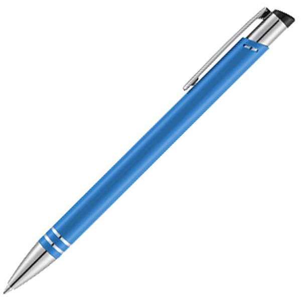 Obrázky: Modré kovové kuličkové pero, černá náplň, Obrázek 3
