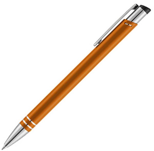 Obrázky: Oranžové kovové kuličkové pero, černá náplň, Obrázek 3