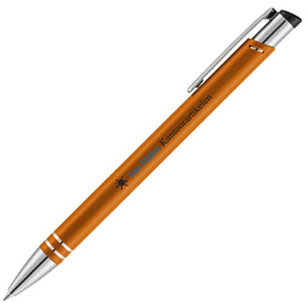 Obrázky: Oranžové kovové kuličkové pero, černá náplň, Obrázek 4