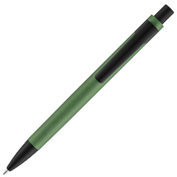 Obrázky: Matné kovové kuličkové pero zelené, černá náplň, Obrázek 1