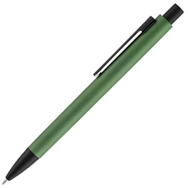 Obrázky: Matné kovové kuličkové pero zelené, černá náplň, Obrázek 3
