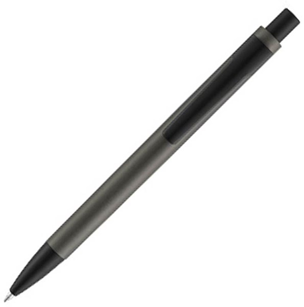 Obrázky: Matné kovové kuličkové pero šedé , černá náplň, Obrázek 1