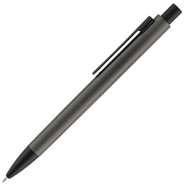 Obrázky: Matné kovové kuličkové pero šedé , černá náplň, Obrázek 3