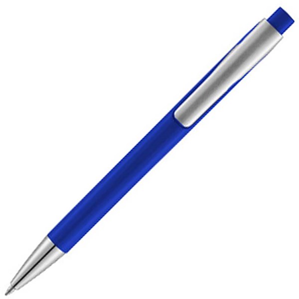 Obrázky: Plastové pero s mírně hranatým tvarem modré, MN, Obrázek 1