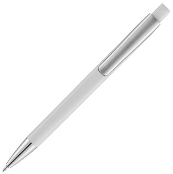 Obrázky: Plastové pero s mírně hranatým tvarem bílé, MN