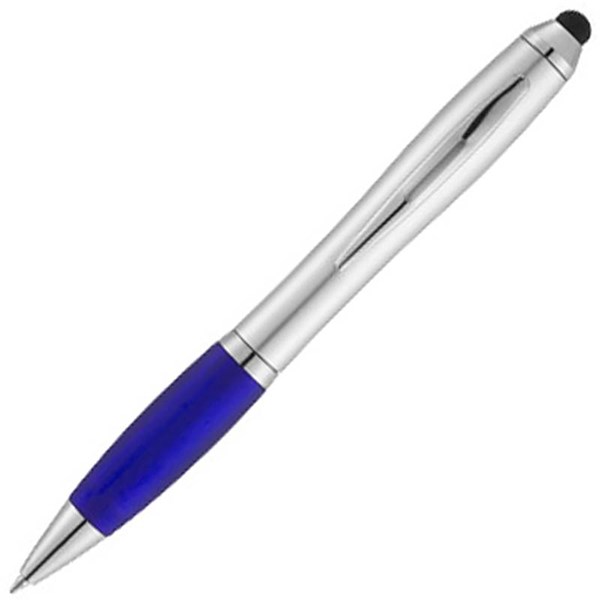 Obrázky: Stříbrné pero a stylus s modrým úchopem, ČN, Obrázek 1
