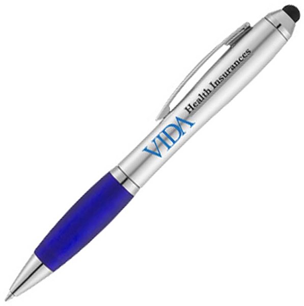 Obrázky: Stříbrné pero a stylus s modrým úchopem, ČN, Obrázek 4