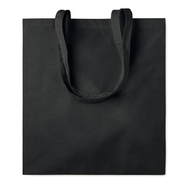 Obrázky: Černá bavlněná nákupní taška 140 g/m2, Obrázek 2