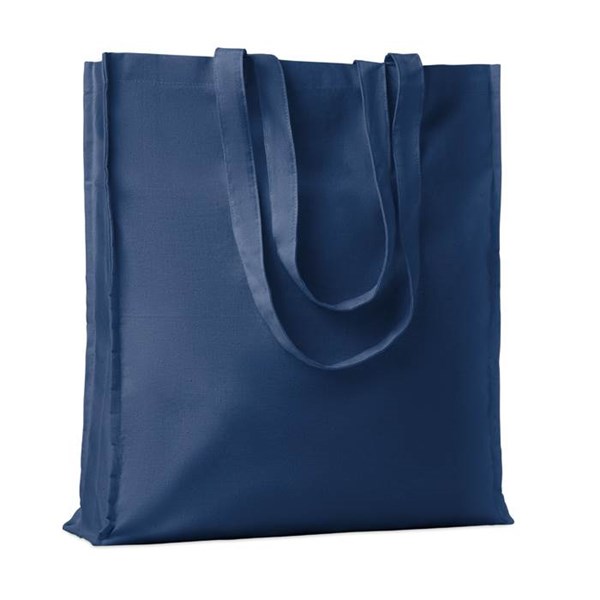Obrázky: Tmavě modrá bavlněná nákupní taška 140 g/m2