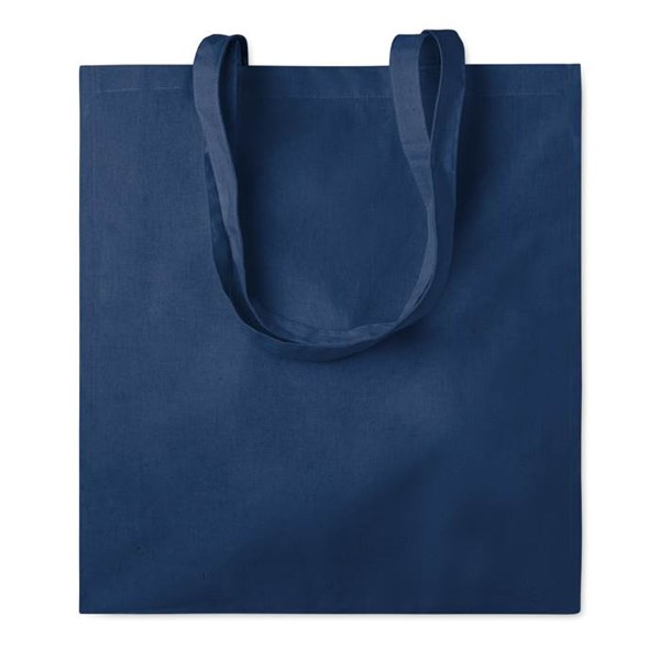 Obrázky: Tmavě modrá bavlněná nákupní taška 140 g/m2, Obrázek 2
