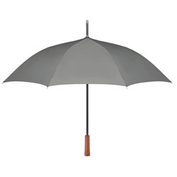 Obrázky: Šedý deštník z 190T RPET s černou konstrukcí