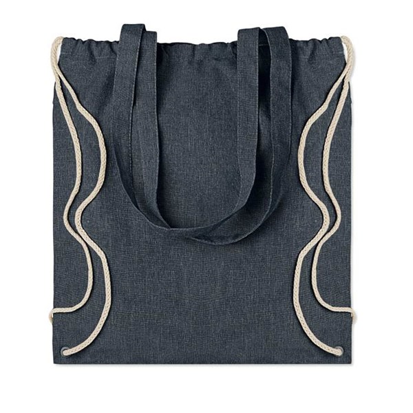 Obrázky: Tmavě modrá taška/batoh z recyklované bavlny, Obrázek 2