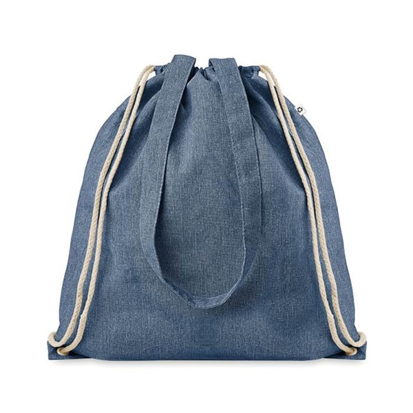 Obrázky: Modrá taška/batoh z recyklované bavlny