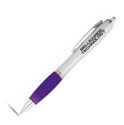 Obrázky: Stříbrné kuličkové pero s purpurovým úchopem,ČN