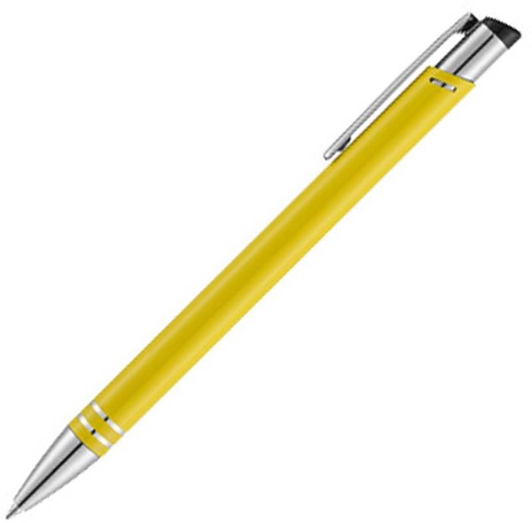 Obrázky: Žluté kovové kuličkové pero, černá náplň, Obrázek 3