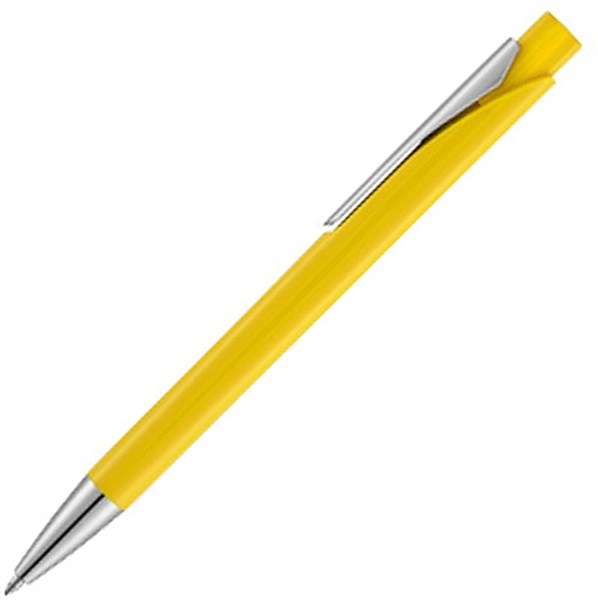 Obrázky: Plastové pero s mírně hranatým tvarem žluté, MN, Obrázek 3