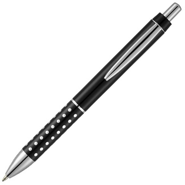 Obrázky: Černé kuličkové pero, zdobený úchop, MN