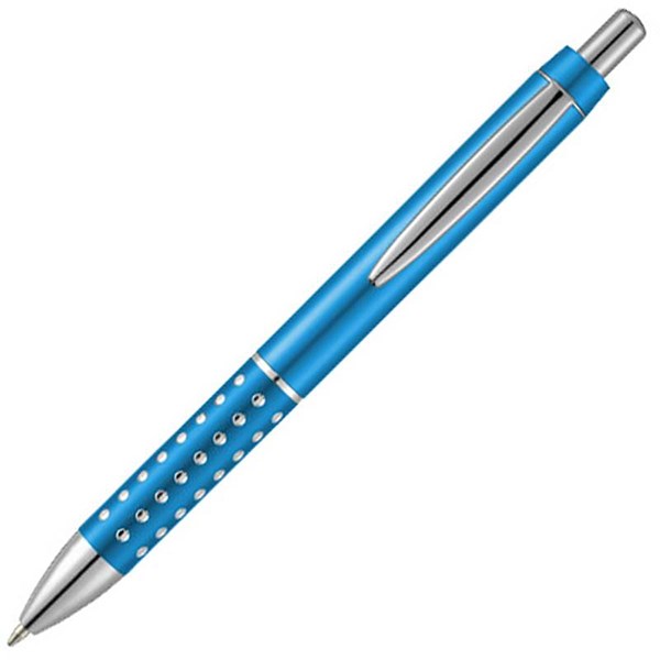 Obrázky: Světle modré kuličkové pero, zdobený úchop, MN, Obrázek 1