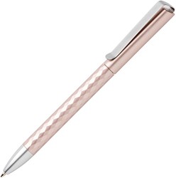 Obrázky: Plastové pero s kovovým klipem, růžové