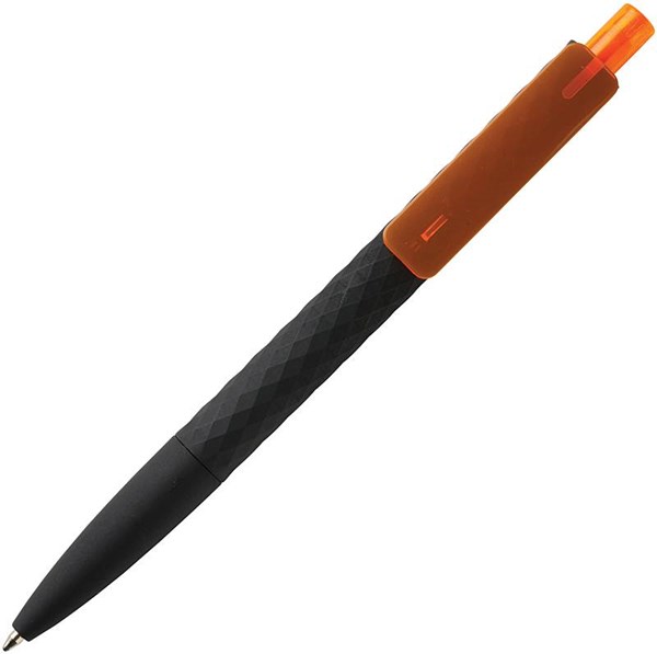 Obrázky: Černé pero Smooth touch s diamant.vzor,oranž.klip, Obrázek 2