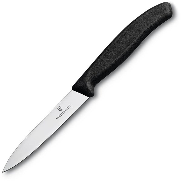 Obrázky: Černý nůž na zeleninu VICTORINOX, čepel 10 cm, Obrázek 1