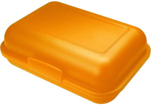 Obrázky: Oranžový plastový menší svačinový box