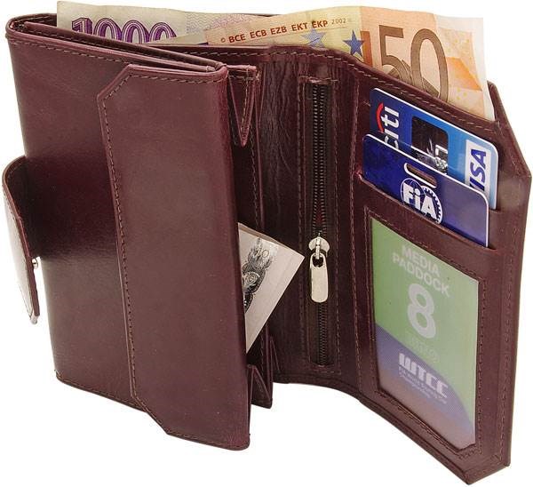Obrázky: Dámská kožená peněženka, hnědočervená kůže, Obrázek 7