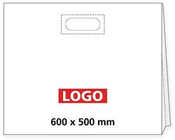 Obrázky: Taška LDPE ztužený průhmat 60*50cm s potiskem 1/0