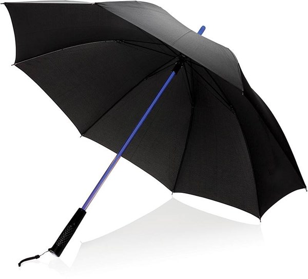 Obrázky: Černý deštník se světelnou barevnou tyčí a LED