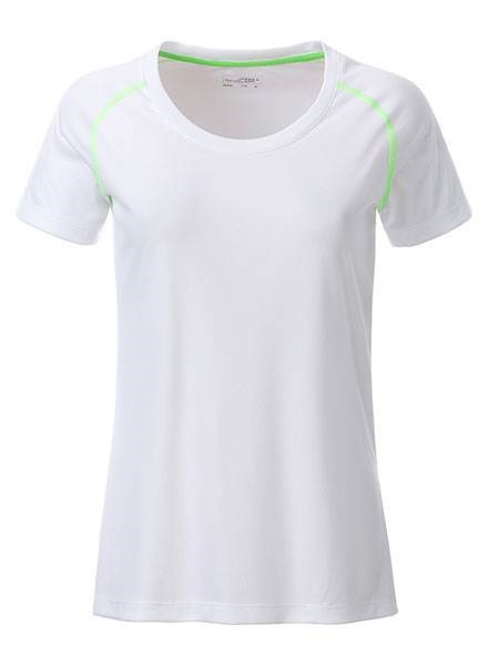 Obrázky: Dámské funkční tričko SPORT 130, bílá/zelená XL, Obrázek 2
