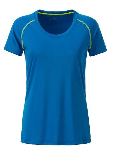Obrázky: Dámské funkční tričko SPORT 130, sv.modrá/žlutá M, Obrázek 2