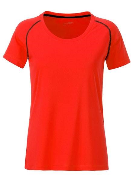 Obrázky: Dámské funkční tričko SPORT 130,oranžová/černá XXL, Obrázek 2