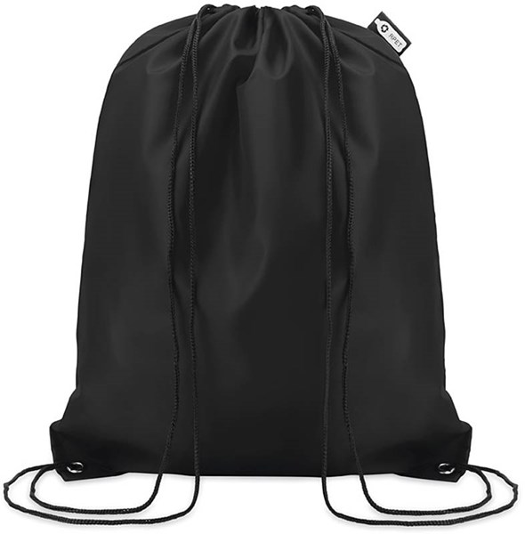 Obrázky: Černý batoh se šňůrkami ze 190T RPET
