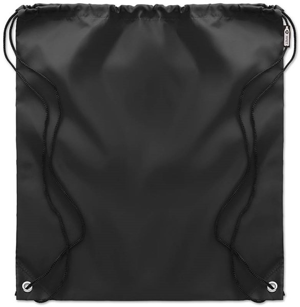 Obrázky: Černý batoh se šňůrkami ze 190T RPET, Obrázek 3