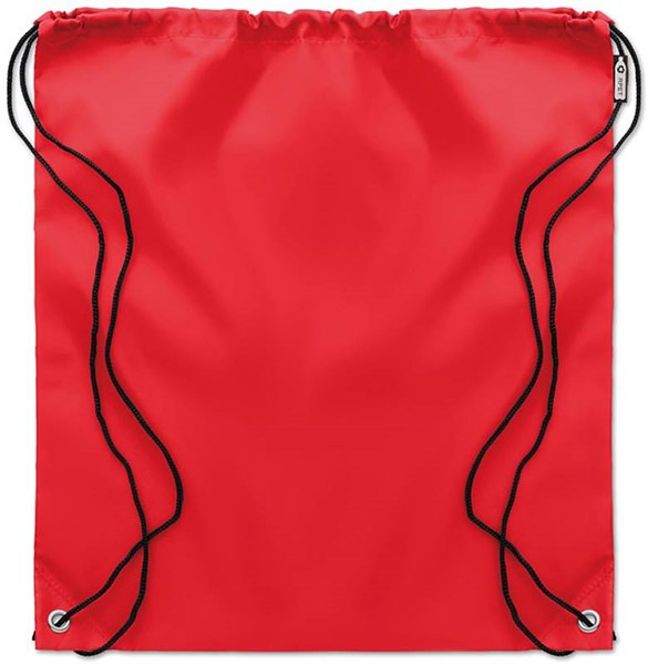 Obrázky: Červený batoh se šňůrkami ze 190T RPET, Obrázek 2