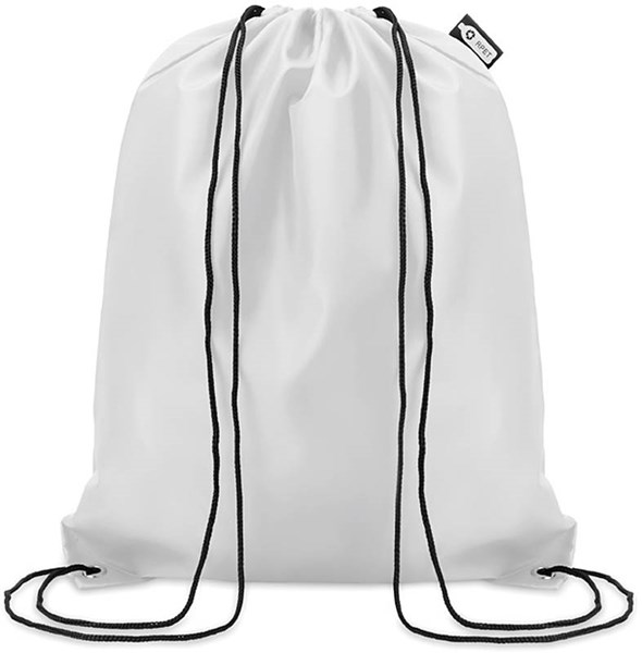 Obrázky: Bílý batoh se šňůrkami ze 190T RPET