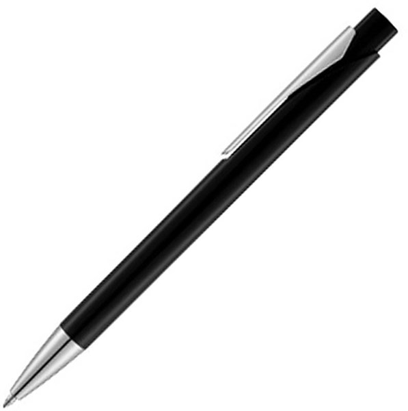 Obrázky: Plastové pero s mírně hranatým tvarem černé, MN, Obrázek 3