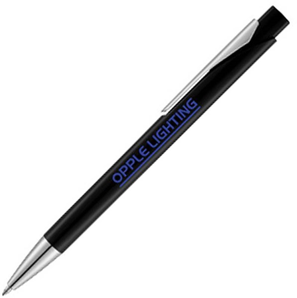 Obrázky: Plastové pero s mírně hranatým tvarem černé, MN, Obrázek 4