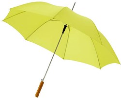 Obrázky: Neonově žluto-zelený aut. deštník, tvarov. rukojeť