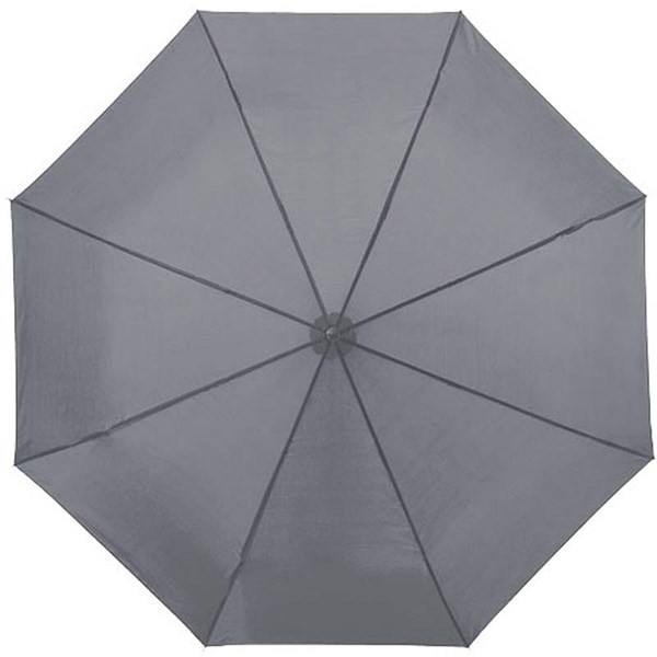 Obrázky: Šedý třídílný skládací deštník mechan., Obrázek 2