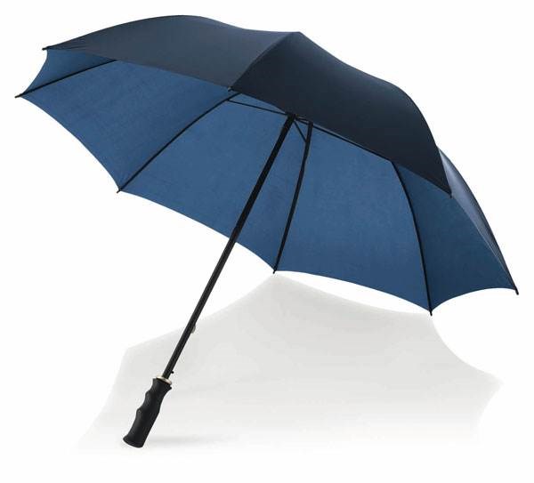 Obrázky: Námořně modrý golf. deštník s tvarovanou rukojetí