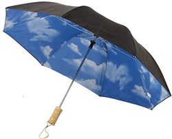 Obrázky: Černý deštník s vnitřním potiskem motivu oblohy